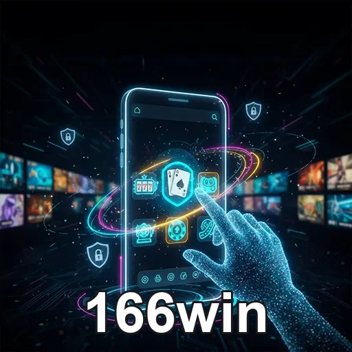 Imagem do aplicativo 166win, destaque do site 166win, com opções de apostas esportivas e jogos de cassino.