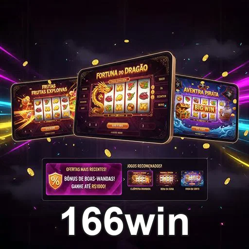 Imagem do site 166win mostrando apostas esportivas e promoções na página inicial.